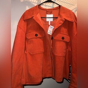 Avec Les Filles Orange Corduroy Jacket